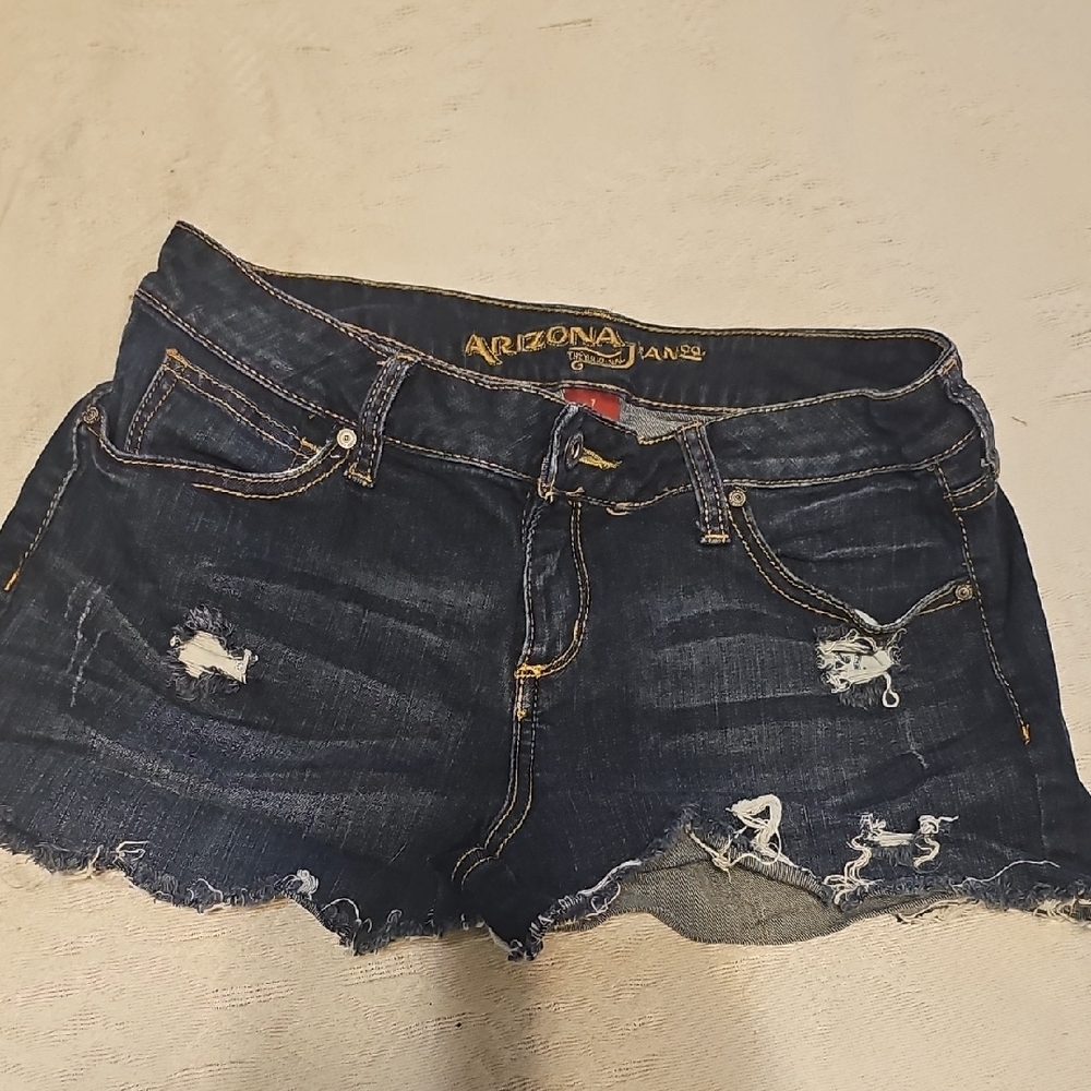 Arizona Jean Company Blue Distressed Shorts Size 7 Women Summer